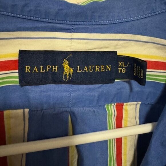 Polo Ralph Lauren‎ Men’s Long Sleeve Shirt Stripes Button Down Oxford Size XL - Picture 4 of 4